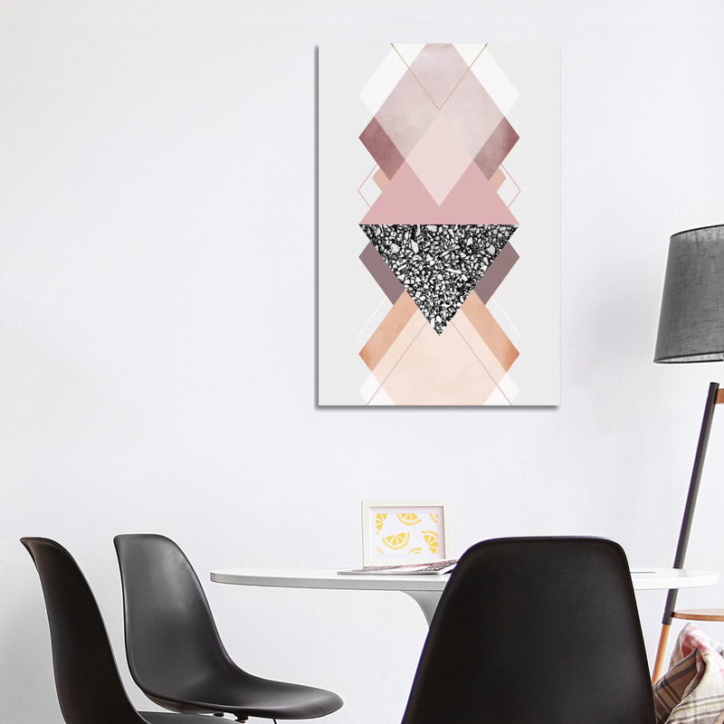Geometric Textures IX by Mareike Böhmer - 1 Piece Wrapped Canvas Wall Art, 101.6 cm H x 66.04 cm W x 3.175 cm D