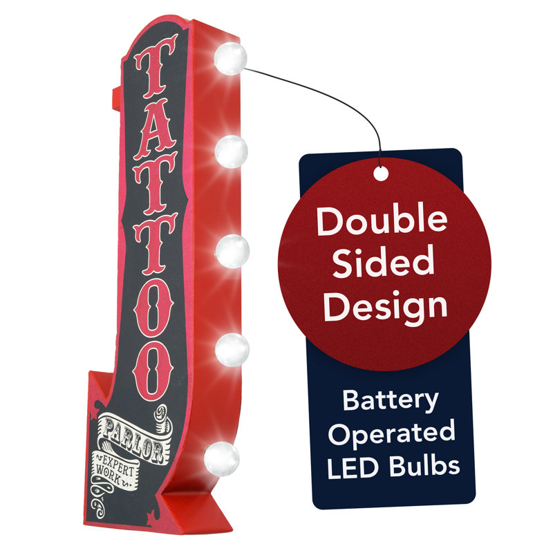 25'' Text & Numbers Themed LED Sign