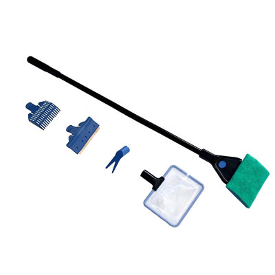 Plastic cylinder brush tool Aquarium Fish Tank Aquarium Cleaning Tools Fish Tank Cleaning Brush Fish Tank Brush Long Handle Five In One Cleaning Set