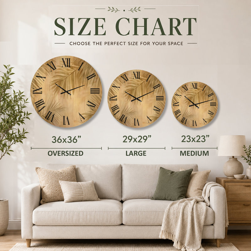 Horloge murale Coastal Wood, Medium