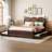 Charming Platform Bed with Drawers and Pull-Out Trundle for Versatile Use-1042010935