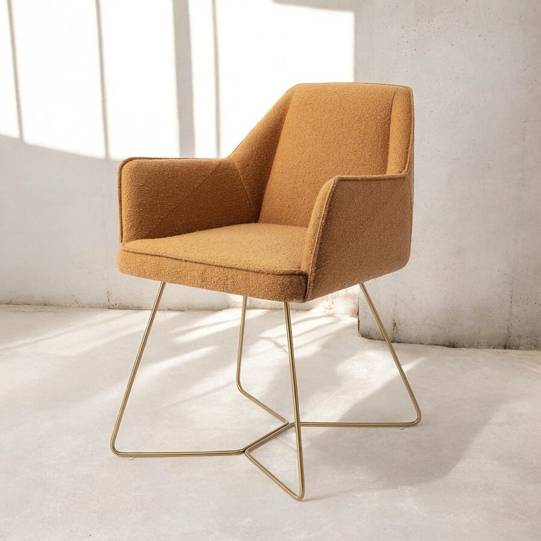 Davyen Polyester Upholstered Metal Armchair