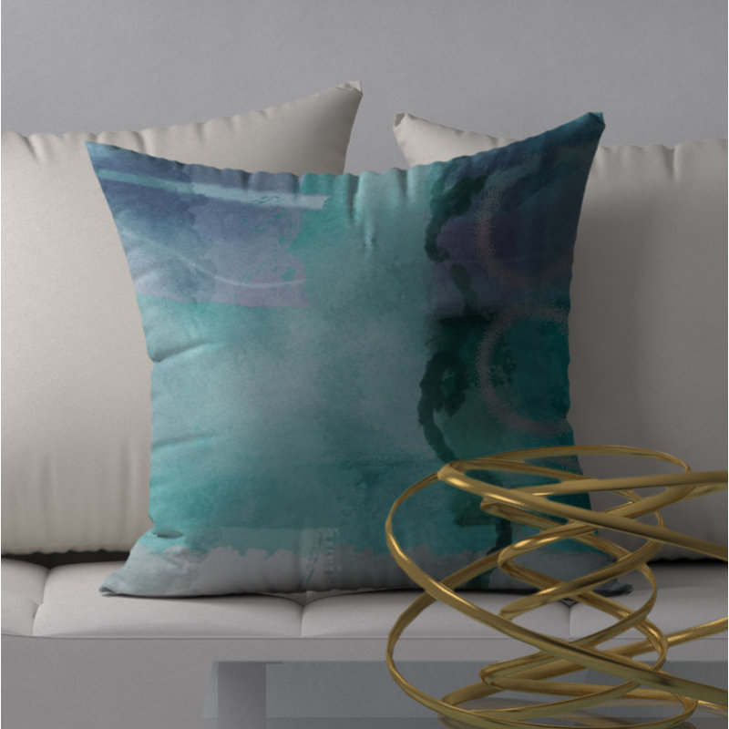 Abstract Throw Pillow, 24" H x 24" W