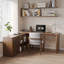 86.61"Dark walnut L-Shaped Solid Wood desks-1486163597-1486163592