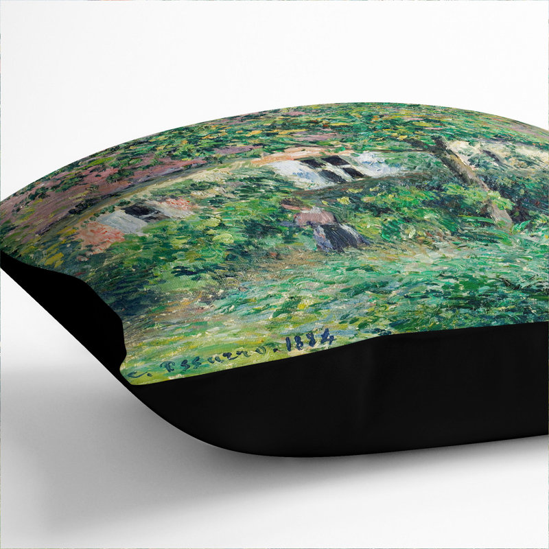 The Peasant House Square Throw Cushion, Black, 55cm H x 55cm W x 20cm D