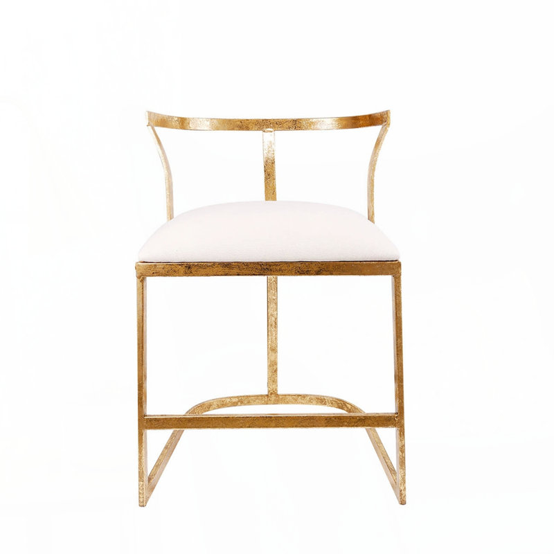 18.5x19.5x27" Cavendish Chair, Distressed Gold