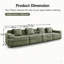 Canapé modulaire sans siège à 4 places, canapé modulaire Cloud avec assise profonde, canapé modulaire moderne à 4 places avec coussins décoratifs Tissu en velours côtelé-1459953772-1459953774