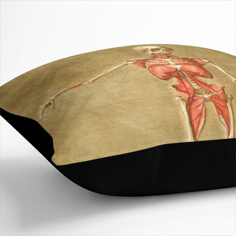 Square Cushion, Black, 55cm H x 55cm W x 20cm D