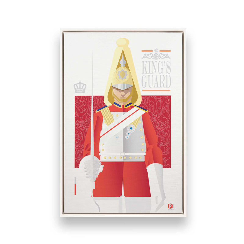 La garde du roi, Blanc opaque, Impression encadrée sans passe-partout, H 48,75 po x l 32,75 po