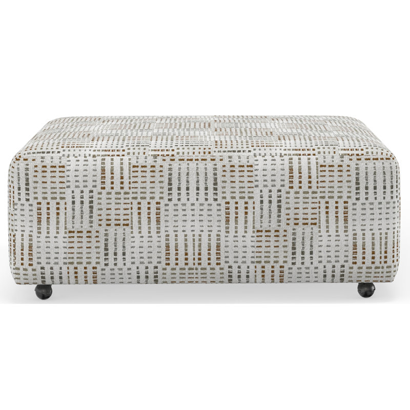 Meniru Castered Cocktail Ottoman, Beige