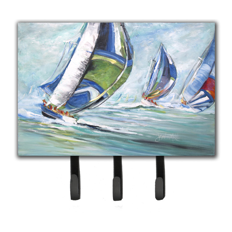 Porte-laisse et crochet à clé bateau course
