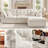 110" Cloud Sectional Couches L-Shaped Modular Boneless Chenille Sofa Couches With Deep Seat Ottoman And Side Pockets, Module Combination For Living Room 3 Seater-493577409