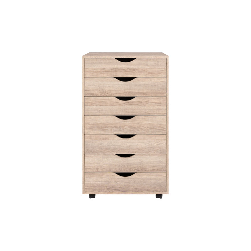 Armoire de rangement à 7 tiroirs Brixen, Chêne rétro