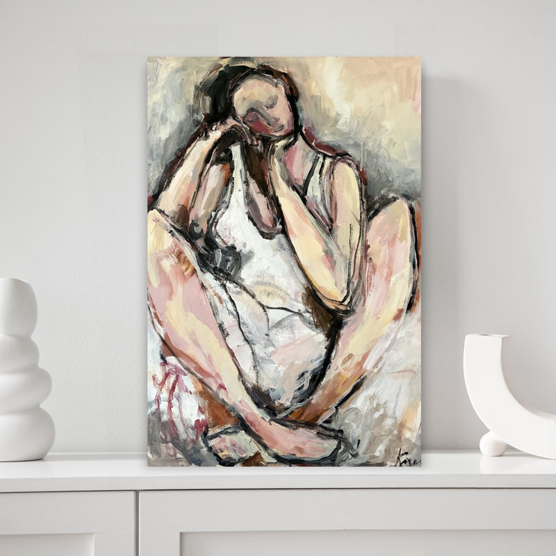Art contemporain contemporain abstrait, H 18 po x l 12 po