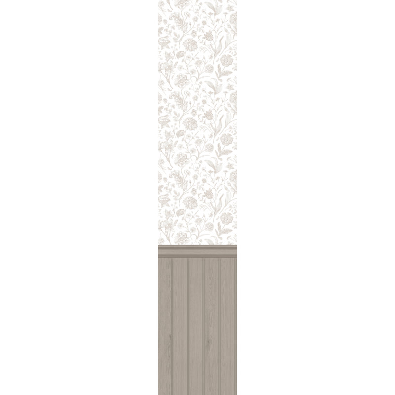 Tongue And Groove Floral Toile, Mink