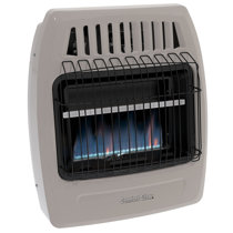 UTY 30,000 BTU Natural Gas / Propane Wall Heater for Indoor Use - Dual  Fuel, with Fan Blower, white, 28 x 11 x 24