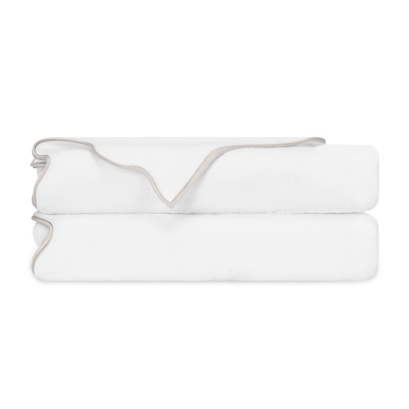 Antalya Turkish Cotton Bath Towel, 2 Pack - Bath Tower, White/Oyster
