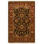 Hand-Knotted High-Quality Black and Red Area Rug