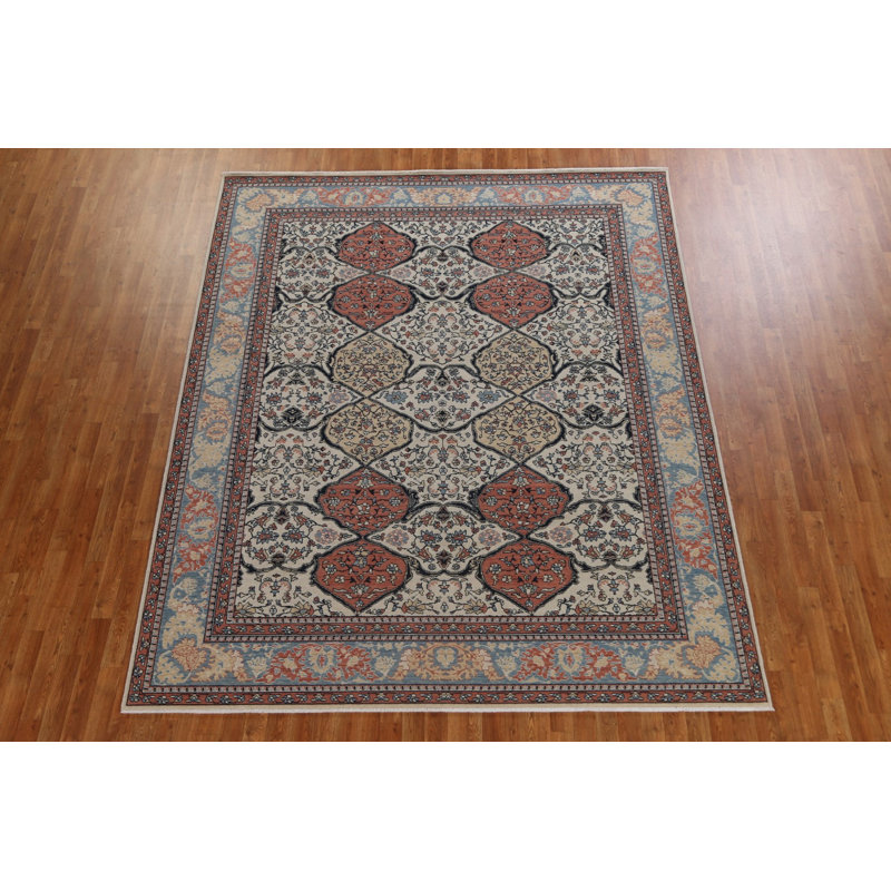 Tapis oriental en laine à motif floral Bakhtiari