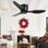 42 In. 3 - Blade Ceiling Fan with Remote, 6-Speed, Reversible DC Motor
