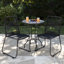 Chaise d'appoint de patio empilable Ahlem-1299828393