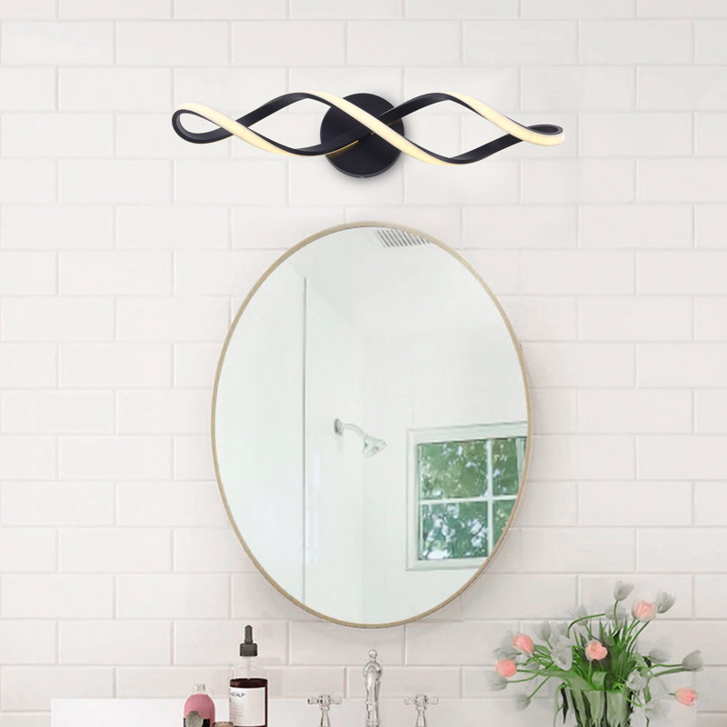 Anquan 1-Light LED Vanity Light, Black