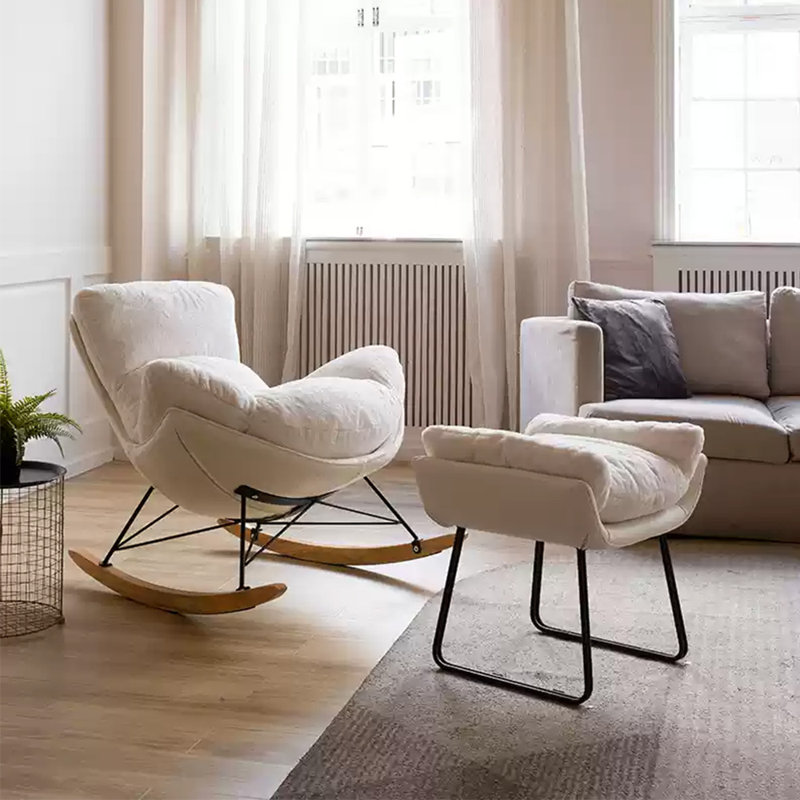 Chaise berçante de qualité pour les loisirs, Blanc