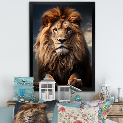 Lion Regal King On Canvas Print