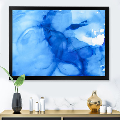 Encre bleue II - reproduction d'art moderne sur toile
