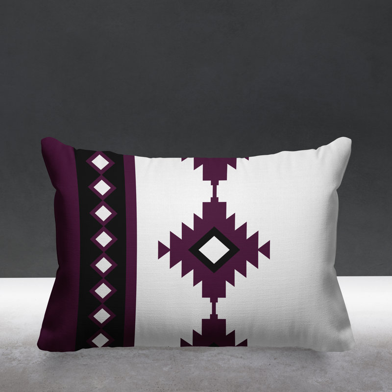 Coussin intérieur / extérieur Carlos Southwestern, Mauve