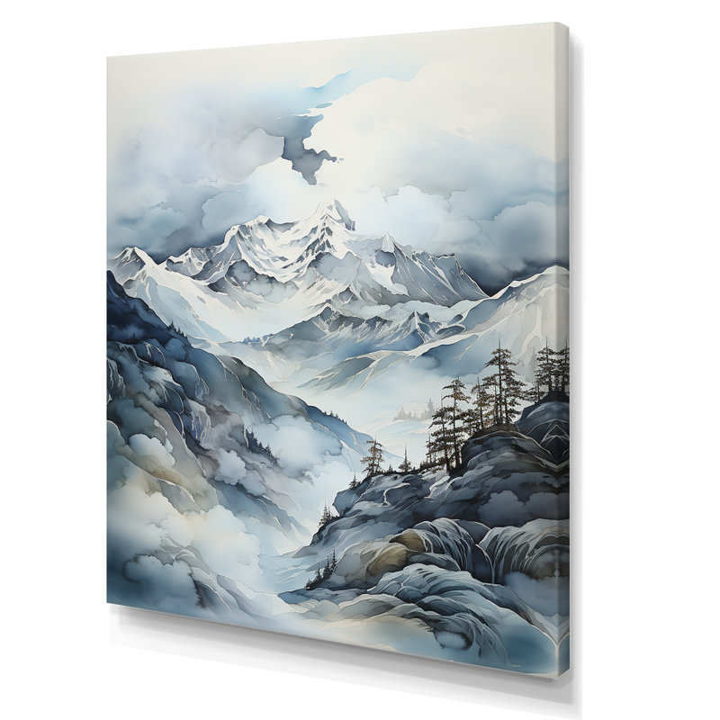 Minimalisme Groenland, horizon I sur toile, Toile tendue, H 32 po x l 24 po x P 1 po