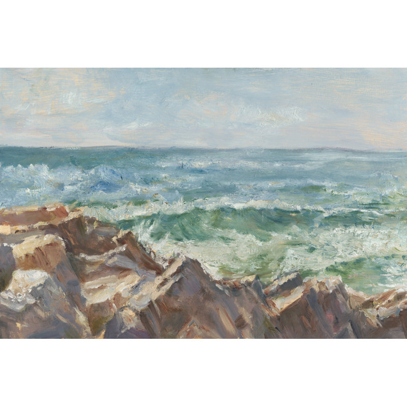 «Impasto Ocean View III», peinture sur toile, H 8 po x l 12 po