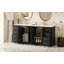 Meuble-lavabo 72 po avec lavabo en céramique (séparé), armoire de rangement en bois massif-332759614
