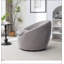 Fauteuil demi-tonneau en tissu Winnie Modern Teddy, pivotant à 360 °, gris, doux et invitant pour un confort et un style ultimes-908599947