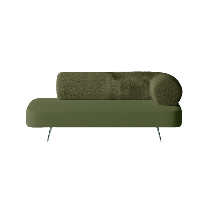 Carmel 2 Seater Velvet Sofa, 67cm H x 190cm W x 80cm D, Green