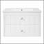 Meuble-lavabo de salle de bain flottant 30 po avec poignées ovales et bord arrondi-590582665