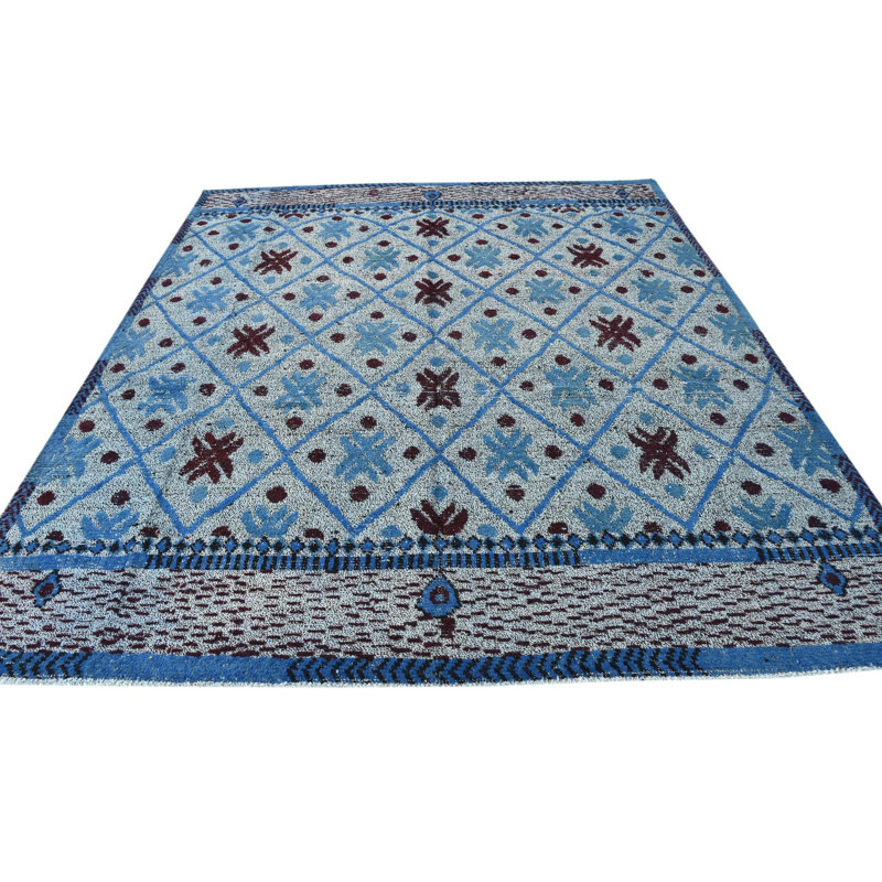 Tapis bleu 8 x 10 Philip