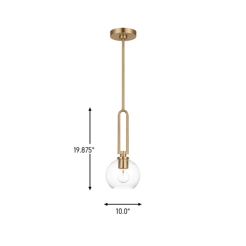 Codyn 1 - Light Pendant, Satin Brass