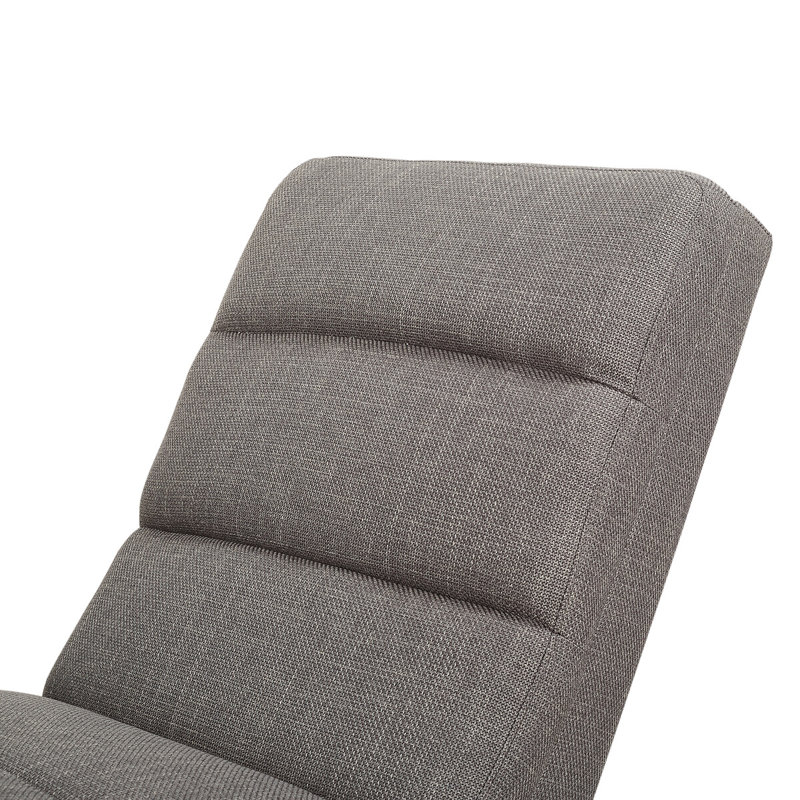 Aliese Upholstered Chaise Lounge, Grey/Brown/Blue