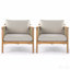 Fauteuil club d'extérieur, ensemble de 2