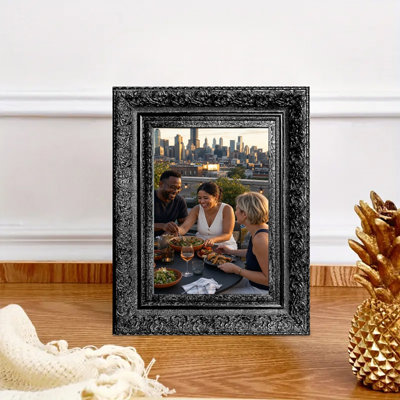 Cadre photo noir élégant 3 pièces pour photos 8 po x 10 po et affichage mural et de table