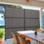 Paravent d'extérieur 72 po x 47 po rectangulaire en métal avec panneau en rotin