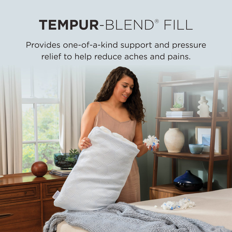 TEMPUR-Cloud Adjustable Cooling Pillow, Queen, 2 Pack