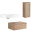 Meuble-lavabo de salle de bain avec lavabo en résine et unité de rangement latérale - Élégant et tendance pour rehausser l'attrait de votre salle de bain