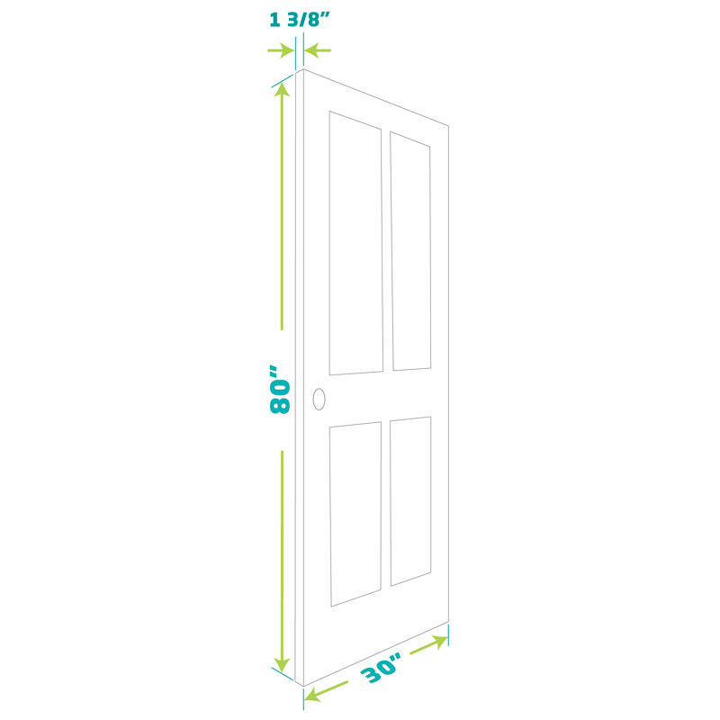 80" x 30" White Pine 1-Lite French Door with Clear Glass