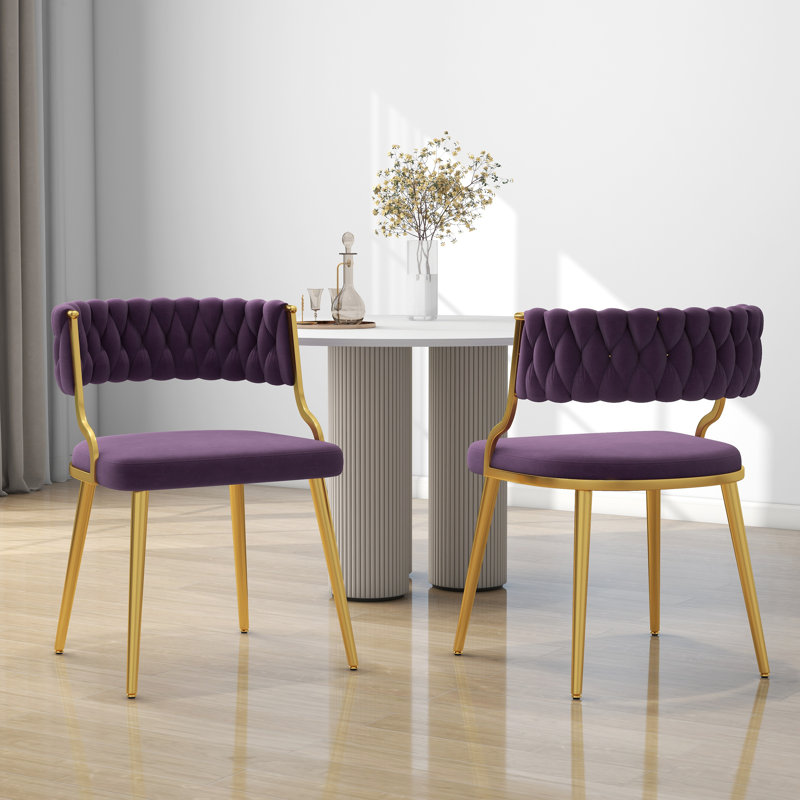 Christal Upholstery Dining Chair, Purple