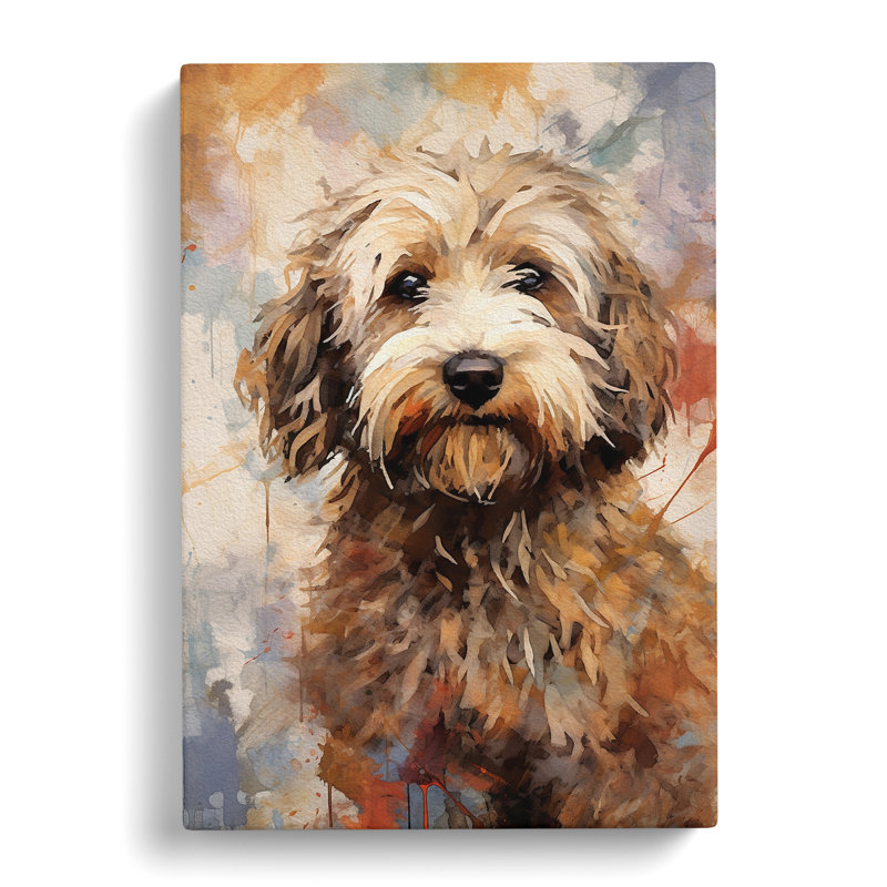 Labradoodle Gestural - Print, 76cm H x 50cm W x 3cm D