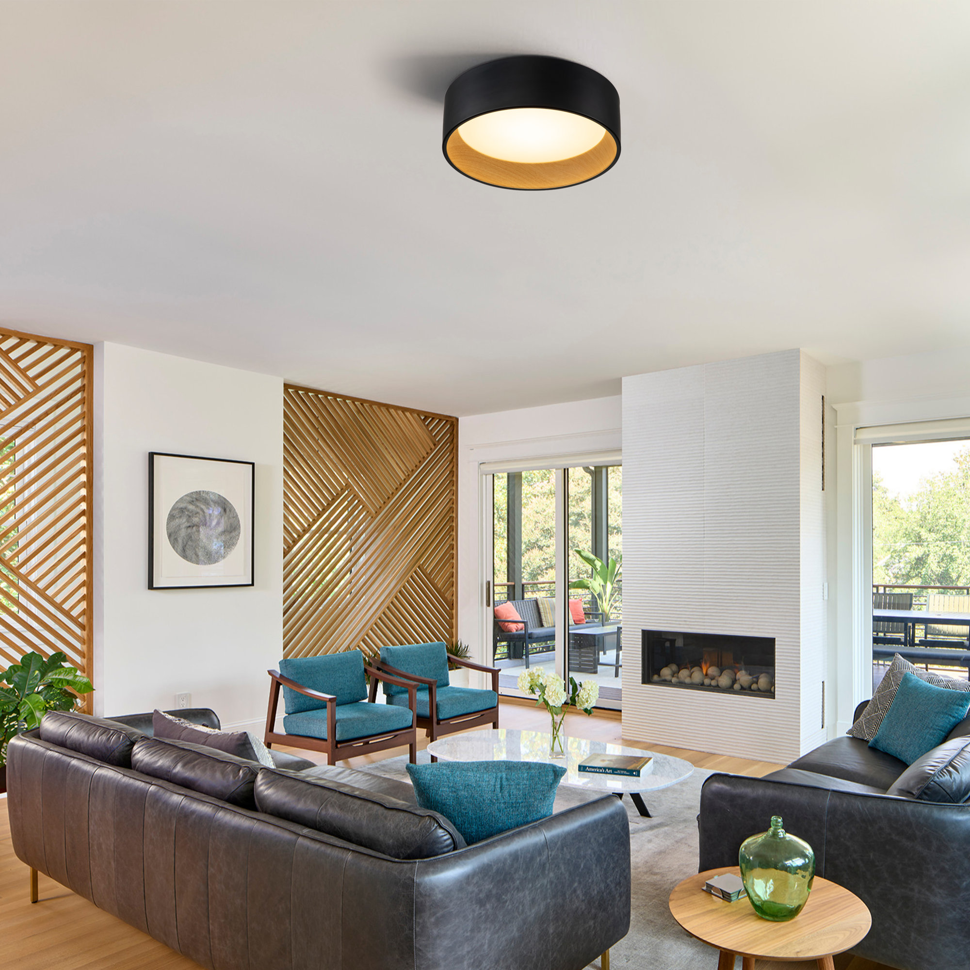 Bodine 1 - Light Unique/Statement Drum LED Flush Mount - Thumbnail 2