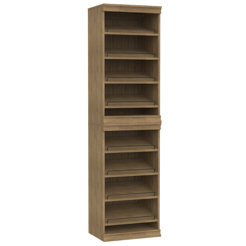 Modular Storage 21.38" W Cabinet Shoe Unit, Honey