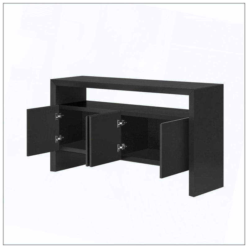 Buffet buffet avec portes, Noir